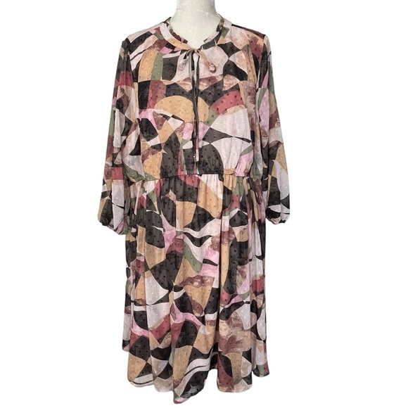 Torrid Mini Clip Dot Front Keyhole Dress Women’s Plus Size 2 - Picture 4 of 11